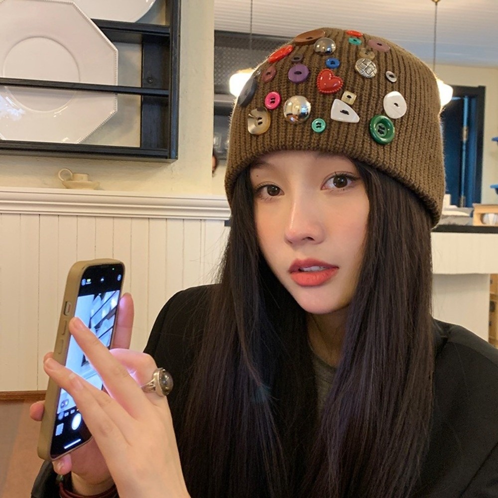 Gorro de punto con botones de  - Beanie Cuffed Knit reseña y precio